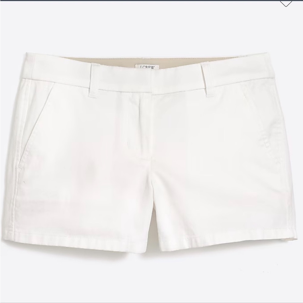 White J.Crew classic chino shorts- 3 1/2 inch inseam